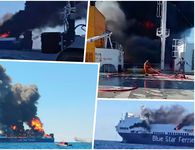 Φωτιά στο πλοίο "BLUE CARRIER 2": Μετέφερε αρκετά φορτία και για την Κω (ορισμένα κάηκαν ολοσχερώς)