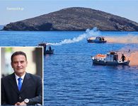 Με κόρνες πλοίων και καπνογόνα το τελευταίο «αντίο» στον δήμαρχο Φούρνων Κορσεών
