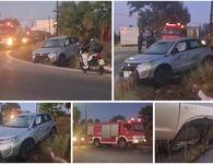 Tροχαίο στον κόμβο Αντιμάχειας – Αυτοκίνητο εξετράπη της πορείας του