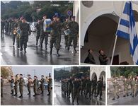 Υπό βροχή η έπαρση της Ελληνικής Σημαίας στο Διοικητήριο Κω για την 28η Οκτωβρίου