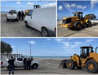 Aναγνώστες: Μηχάνημα του Δήμου προσπαθεί να πάρει άμμο από την παραλία στο Μαστιχάρι