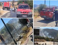 Συμβαίνει τώρα: Φωτιά  έξω από τη δομή μεταναστών στο Πυλί 