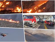 Συνεχίζεται η μάχη με τις φλόγες στην Κάλυμνο 