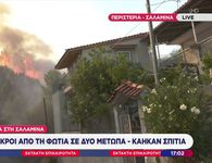 Δύο νεκροί από τη φωτιά στη Σαλαμίνα – Τέσσερις με εγκαύματα - Κάηκαν σπίτια 