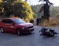Τροχαίο στον δρόμο προς Ζιά - Συγκρούστηκε αυτοκίνητο με δίκυκλο