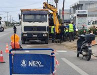 Ζημιά σε αγωγό της ΔΕΥΑΚ στον Επαρχιακό