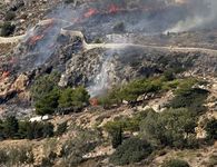 Φωτιά τώρα στην Λέρο κοντά στους Ανεμόμυλους