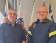 Συνάντηση του επικεφαλής της Πολ. Προστασίας Δήμου Κω Σ. Καμπουράκη με τον Αρχηγό του Πυροσβεστικού Σώματος