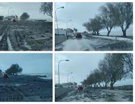 Προβλήματα στον παραλιακό δρόμο στο Τιγκάκι – Γέμισε φύκια και άμμο