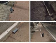  Αυτοκίνητο κόντεψε να παρασύρει πεζό και πήρε σβάρνα όλα τα κολονάκια στην οδό Κανάρη στην Κω