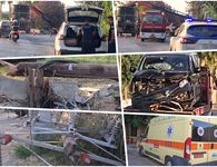 Τροχαίο στο Ψαλίδι: Βαν προσέκρουσε σε κολόνα της ΔΕΗ - Στο νοσοκομείο 2 άτομα 