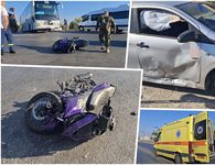 Tροχαίο στον Επαρχιακό: Σύγκρουση ΙΧ με δίκυκλο - Στο νοσοκομείο ο οδηγός