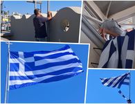 Τοποθέτηση νέων Ελληνικών σημαιών από τον Πρόεδρο της Κοινότητας Κω Σ. Χατζηπέτρο