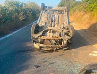 Τροχαίο με εγκατάλειψη στο Μαστιχάρι – Ανατράπηκε αυτοκίνητο (επέβαιναν γυναίκα με το 5χρονο παιδί της)