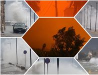 Η κακοκαιρία «Erminio» έντυσε στα πορτοκαλί την Κω – Θυελλώδεις άνεμοι και απαγορευτικό απόπλου