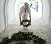 Η κ. Ευτυχία Σταθοπούλου εκπροσώπησε το ΠΑΣΟΚ στην εκδήλωση για τη Ναυμαχία του Γέροντα στη νησίδα Γυαλί