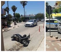 Τροχαίο ατύχημα στην Αβέρωφ - Σύγκρουση δικύκλου με ταξί