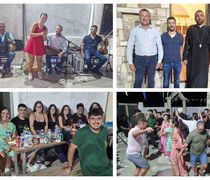 Γλέντι και χορός στο πανηγύρι της εορτής της Αγ. Μαρίνας στο εξωκλήσι της οικογένειας Μαρκάκη