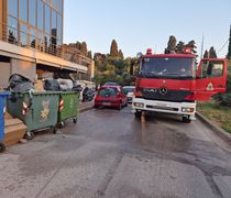 Φωτιά σε κάδο σκουπιδιών στην πόλη της Κω