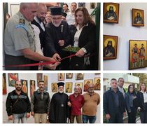 Τα εγκαίνια της έκθεσης Βυζαντινής αγιογραφίας του Συλλόγου «Θεόκριτος»