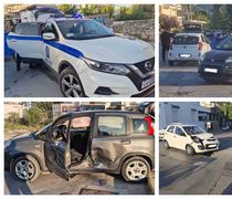 Tροχαίο ατύχημα στην πόλη με σύγκρουση 2 ΙΧ αυτοκινήτων