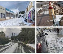 Πρωτοφανής χαλαζόπτωση στη Λέρο ανήμερα Χριστουγέννων