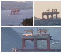Κέντρισε τα βλέμματα η θαλάσσια πλατφόρμα μεταφοράς που πέρασε έξω από την Κω