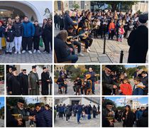 Μικροί και μεγάλοι από τη Νίσυρο έψαλλαν τα πρωτοχρονιάτικα κάλαντα στον Μητροπολίτη μας