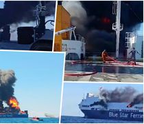 Φωτιά στο πλοίο "BLUE CARRIER 2": Μετέφερε αρκετά φορτία και για την Κω (ορισμένα κάηκαν ολοσχερώς)