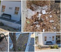 Παράπονα για τα σκουπίδια έξω από το αγροτικό ιατρείο Πυλίου