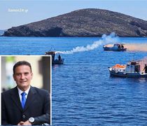 Με κόρνες πλοίων και καπνογόνα το τελευταίο «αντίο» στον δήμαρχο Φούρνων Κορσεών