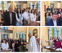 Πάσχα Καθολικών στην Κω: Διπλή γιορτή - Εορτάστηκε η Ανάσταση του Κυρίου και η βάπτιση δύο αδελφών 