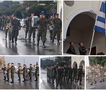 Υπό βροχή η έπαρση της Ελληνικής Σημαίας στο Διοικητήριο Κω για την 28η Οκτωβρίου