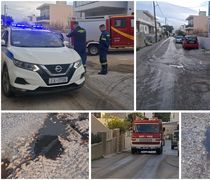 Γέμισε πετρέλαιο δρόμος στο Πλατάνι...