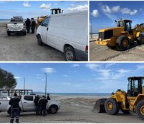 Aναγνώστες: Μηχάνημα του Δήμου προσπαθεί να πάρει άμμο από την παραλία στο Μαστιχάρι