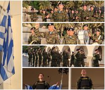 Συνοδεία της Φιλαρμονικής της 80 ΑΔΤΕ η έπαρση της Σημαίας στο Διοικητήριο Κω