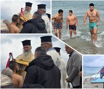 Με λαμπρότητα ο εορτασμός των Θεοφανίων στο Μαρμάρι – Ο Γιώργος Διαμαντής έπιασε τον Σταυρό