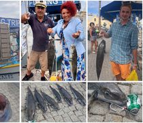 Τεράστιοι λαγοκέφαλοι άνω των 7 κιλών στη σημερινή ψαριά του Α. Ανδρουλή στην Κω