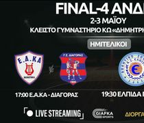 2-3/5 ΣΤΗΝ ΚΩ ΤΟ F4 ΜΠΑΣΚΕΤ ΑΝΔΡΩΝ