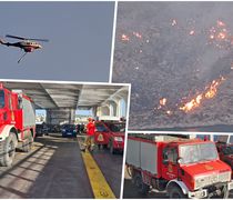 Συνεχίζεται η μάχη με τις φλόγες στην Κάλυμνο 