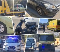 Δύο τροχαία στο κέντρο της Κω -"Αποχώρησε" απο το νησί η μηχανη του ΕΚΑΒ