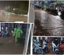 Προβλήματα απο την ισχυρή βροχόπτωση - Πλημμύρισε η Αβέρωφ και ο δρόμος στου "Σκλαβενιτη"