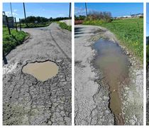 Παράπονα αναγνώστριας για τις λακκούβες στο Μαρμάρι