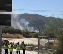 Συμβαίνει τώρα: Φωτιά  έξω από τη δομή μεταναστών στο Πυλί 