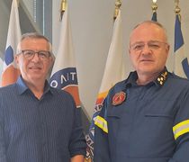 Συνάντηση του επικεφαλής της Πολ. Προστασίας Δήμου Κω Σ. Καμπουράκη με τον Αρχηγό του Πυροσβεστικού Σώματος