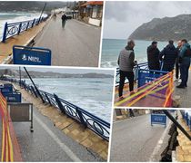 Σοβαρές ζημιές στον παραλιακό δρόμο της Κεφάλου λόγω κακοκαιρίας (vid)