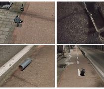  Αυτοκίνητο κόντεψε να παρασύρει πεζό και πήρε σβάρνα όλα τα κολονάκια στην οδό Κανάρη στην Κω