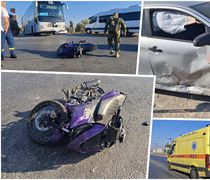 Tροχαίο στον Επαρχιακό: Σύγκρουση ΙΧ με δίκυκλο - Στο νοσοκομείο ο οδηγός