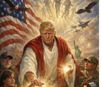 Aντιδράσεις προκάλεσε η ανάρτηση του Ντόναλντ Τραμπ ως Ιησούς 