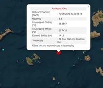 Σεισμός 4,4 R στην Κω